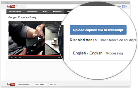 Google speech recognition transcript